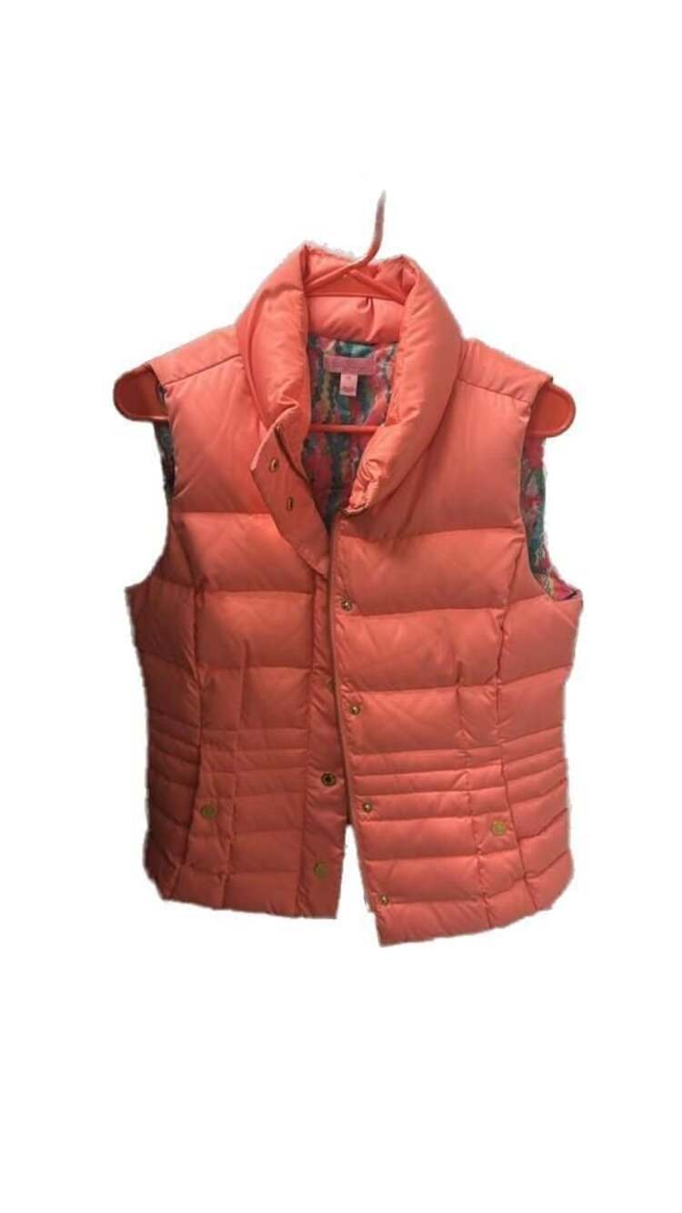 Lilly Pulitzer Isabelle Puffer Vest in Cheeky Melon